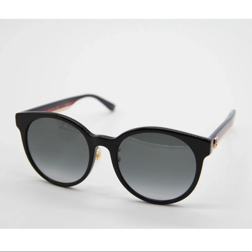 NEW GUCCI GG0416SK 001 BLACK ROUND SUNGLASSES GUCCI - Picture 7 of 13